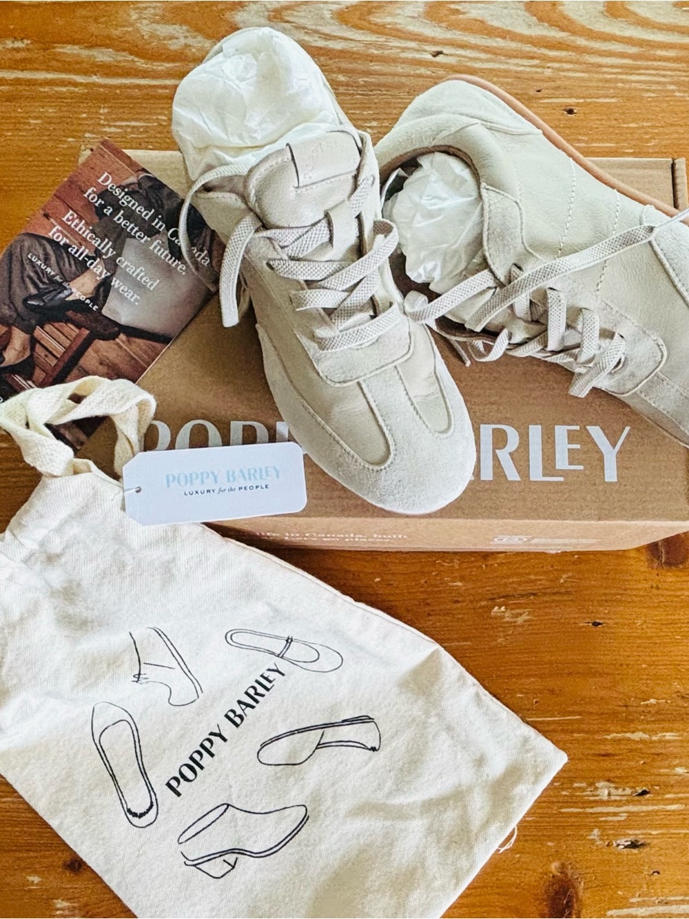Poppy Barley Neutral Beige Suede Sneakers